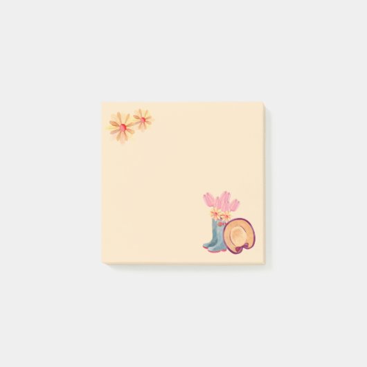 Blumengarten-Notizen Post-it Klebezettel (Vorderseite)