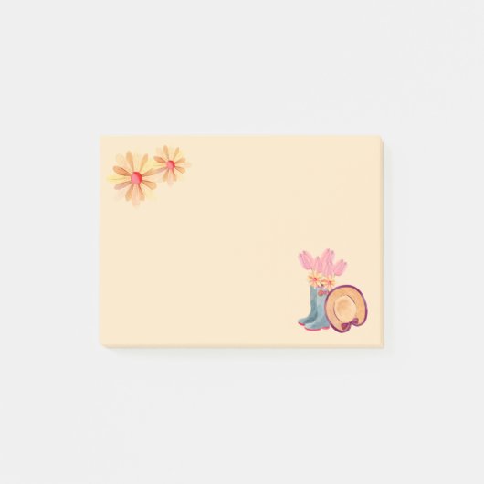 Blumengarten-Notizen Post-it Klebezettel (Vorderseite)