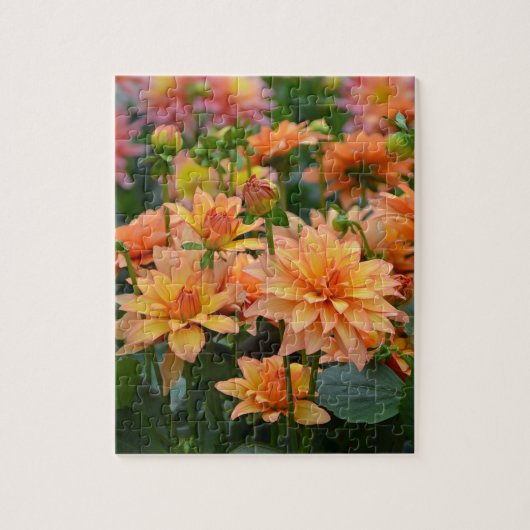Blumengarten Orange dahlia Puzzle (Vertikal)
