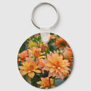 Blumengarten Orange dahlia Schlüsselanhänger