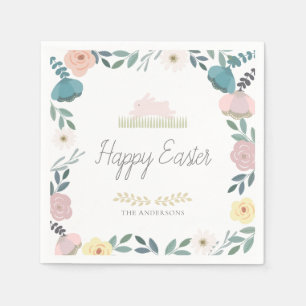 Blumengarten Ostern Bunny White Serviette