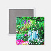 Blumengarten Paradies Magnet (Vorderseite/Rückseite)