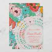 Blumengarten Party Bridal Luncheon Einladung (Vorne/Hinten)