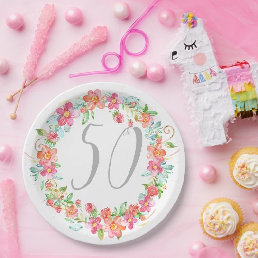 Blumengarten-Party des wunderlichen modernen Pappteller (Party)