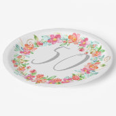 Blumengarten-Party des wunderlichen modernen Pappteller (Schrägansicht)