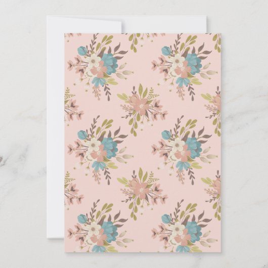 Blumengarten Party Weißer Geburtstag Einladung (Rückseite)