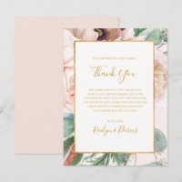 Blumengarten | Pastel Danke Empfang Card