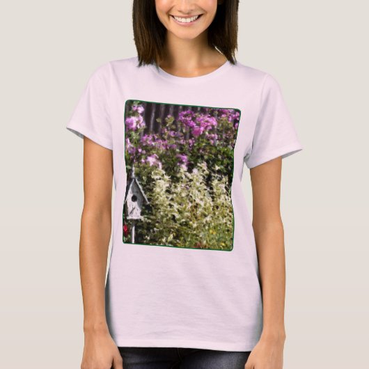 Blumengarten Pastellmalerei T-Shirt (Vorderseite)