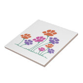 Blumengarten Pawprint Fliese (Seite)