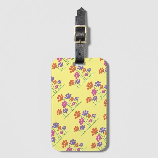 Blumengarten Pawprint Gepäckanhänger (Vorderseite Vertikal)