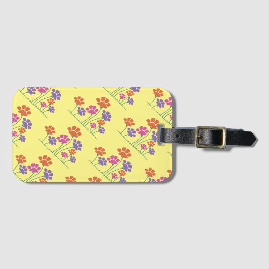 Blumengarten Pawprint Gepäckanhänger (Vorderseite (Horizontal))