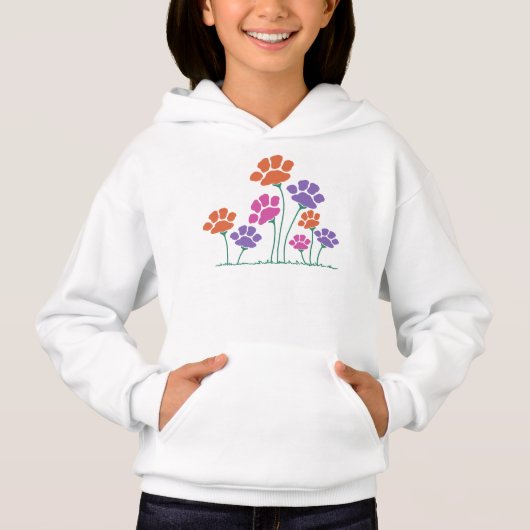 Blumengarten Pawprint Hoodie (Vorderseite)