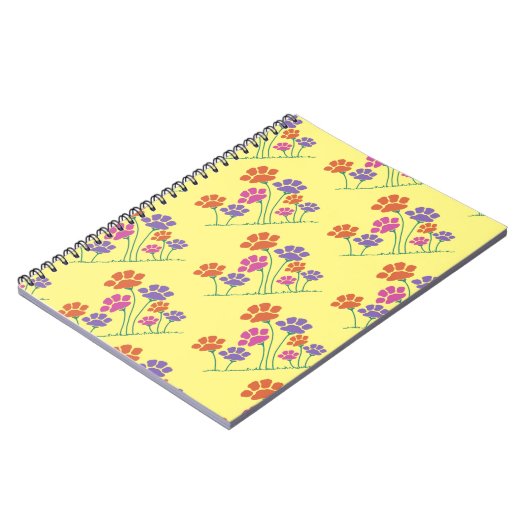 Blumengarten Pawprint Notizblock (Linke Seite)