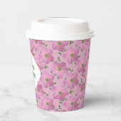 Blumengarten Pink Geranium jeden Text einer belieb Pappbecher (Links)