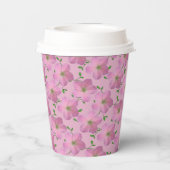 Blumengarten Pink Geranium jeden Text einer belieb Pappbecher (Rückseite)