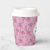Blumengarten Pink Geranium jeden Text einer belieb Pappbecher (Rechts)