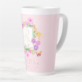 Blumengarten Pink Latte Milchtasse (Rechte Ecke)