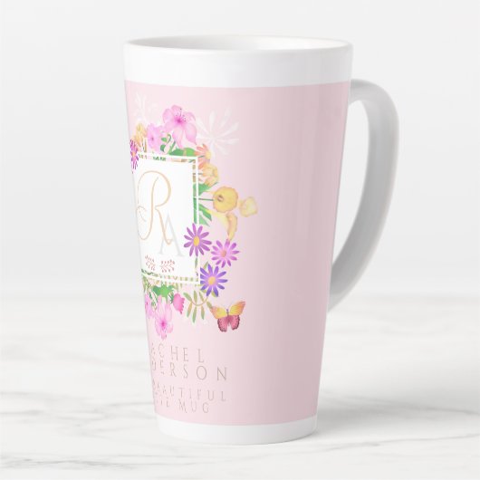 Blumengarten Pink Latte Milchtasse (Rechte Ecke)