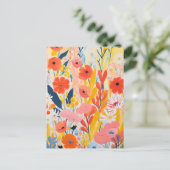 Blumengarten Postkarte (Stehend Vorderseite)