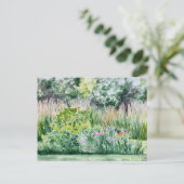 Blumengarten Postkarte (Stehend Vorderseite)