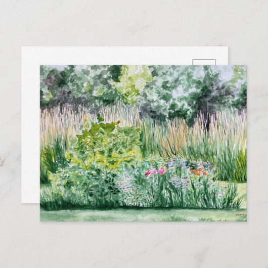 Blumengarten Postkarte (Vorne/Hinten)