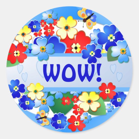 Blumengarten ~ Prämienaufkleber # 4 Runder Aufkleber (Vorderseite)