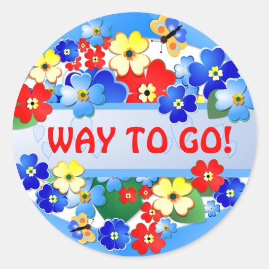 Blumengarten ~ Prämienaufkleber Runder Aufkleber (Vorderseite)