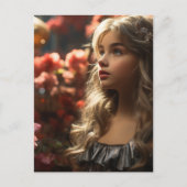 Blumengarten Princess Girl Postkarte (Vorderseite)