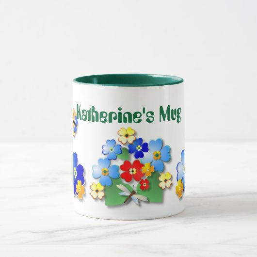 Blumengarten ~ Ringer-Tasse Tasse (Zentrum)