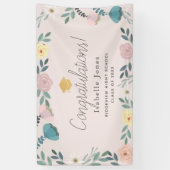 Blumengarten Rosa Abschluss Banner (Vertikal)