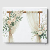 Blumengarten Rose Rustikale Hochzeit Gästebuch (Rückseite)