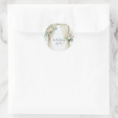 Blumengarten Rose Rustikale Hochzeit Runder Aufkleber (Tasche)