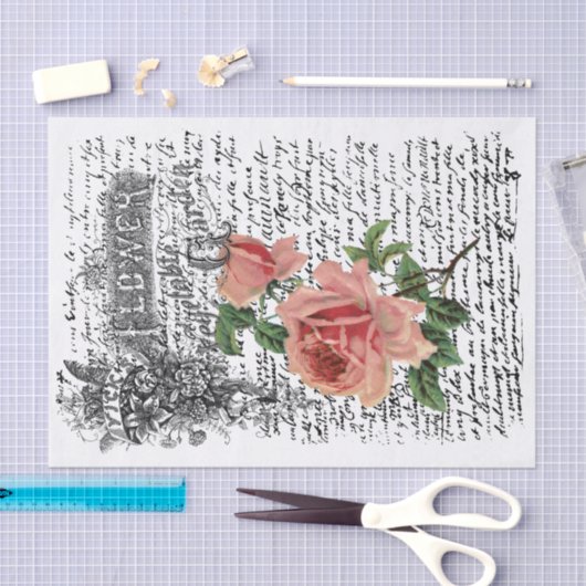 Blumengarten-Rose Seidenpapier (Handwerk)