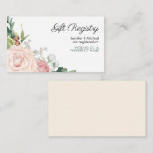 Blumengarten Rose Wreath Wedding Gift Registry Begleitkarte (Vorne/Hinten)