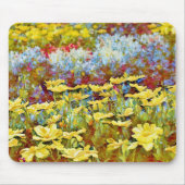 Blumengarten Rows Yellow Blue Art Mouse Pad Mousepad (Vorne)