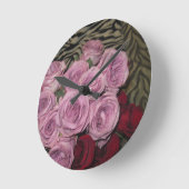Blumengarten Runde Wanduhr (Winkel)