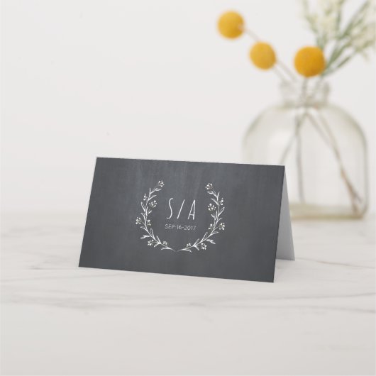 Blumengarten rustikale Hochzeitsfeiern Platzkarten (Rückseite)