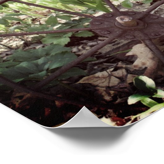 Blumengarten Rusty Wheel and Pump Poster (Ecke)