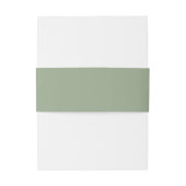Blumengarten Sage Green Wassercolor Hochzeit Einladungsbanderole (Rückseitenbeispiel)