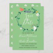 Blumengarten Save the Date Karte (Vorne/Hinten)