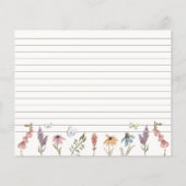 Blumengarten Schmetterling Brautparty Rezept Karte (Rückseite)