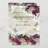 Blumengarten Schmetterling Quinceañera Einladung (Vorne/Hinten)