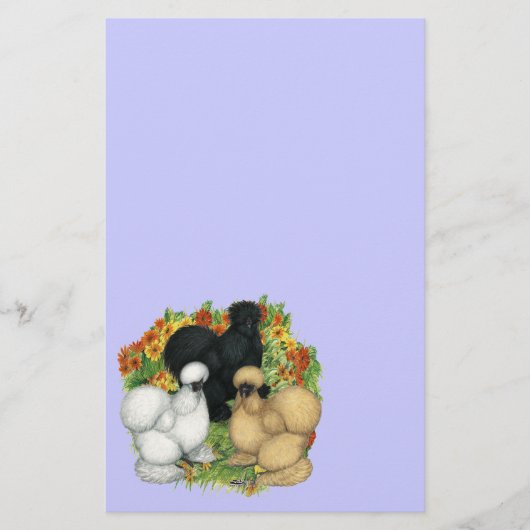 Blumengarten Silkies Briefpapier (Vorderseite)