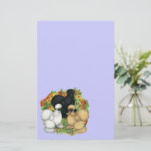 Blumengarten Silkies Briefpapier (Stehend Vorderseite)