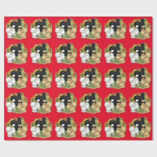 Blumengarten Silkies Geschenkpapier (Flach)