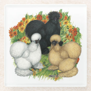 Blumengarten Silkies Glasuntersetzer