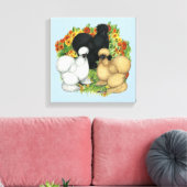 Blumengarten Silkies Leinwanddruck (Insitu (Wohnzimmer))