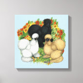 Blumengarten Silkies Leinwanddruck (Vorderseite)