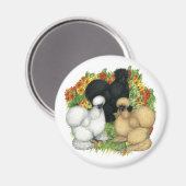 Blumengarten Silkies Magnet (Vorderseite/Rückseite)