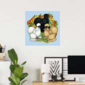 Blumengarten Silkies Poster (Heimbüro)